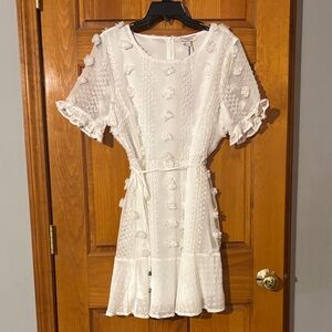 ANDREE BY UNIT White Textured Mini Dress❤️